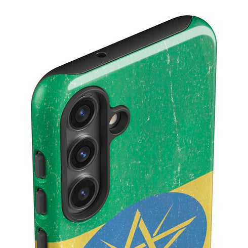 Ethiopia Flag Distressed Galaxy S25 Impact Case